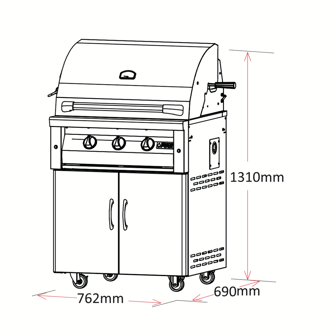 Deluxe - 30″ Gas BBQ