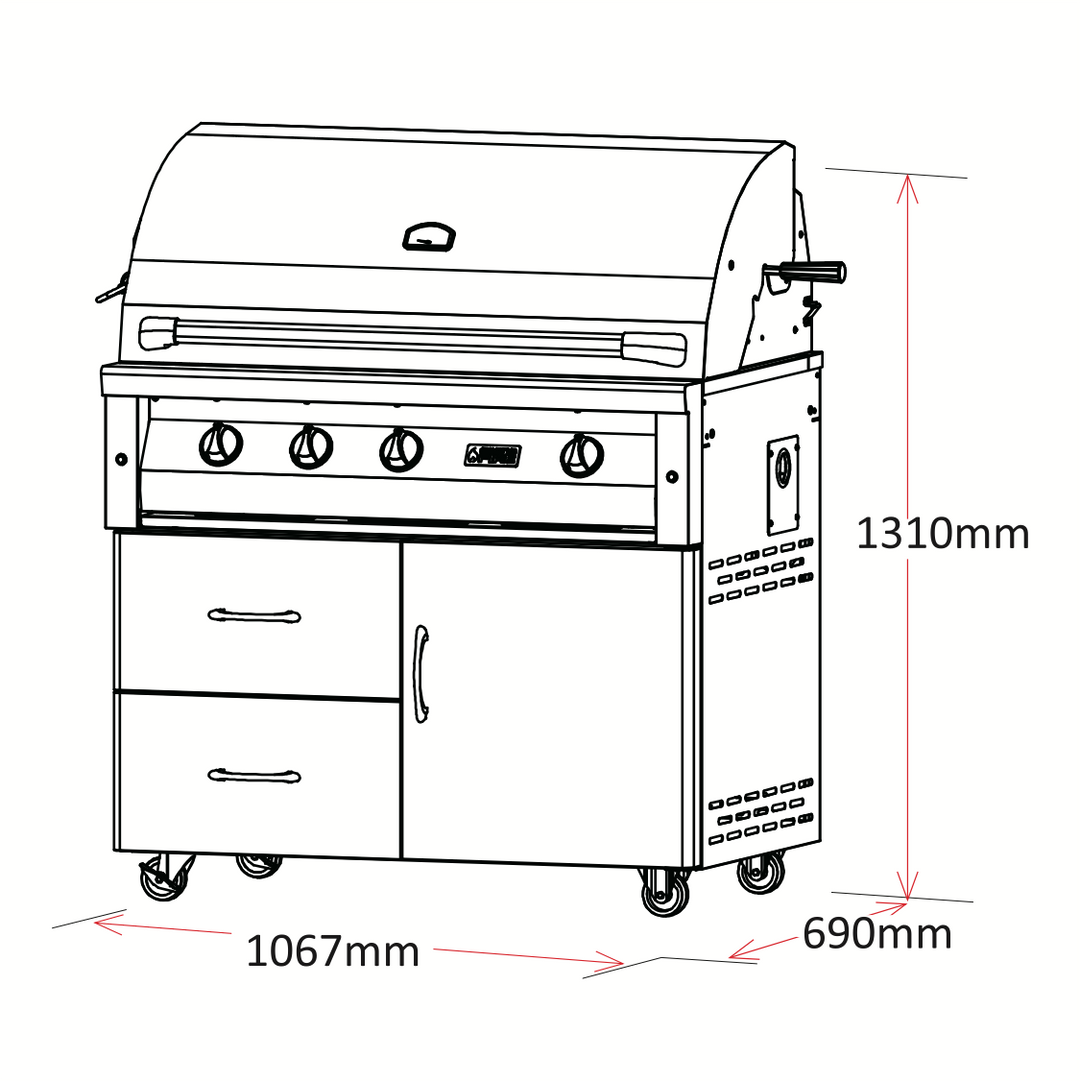 Deluxe - 42″ Gas BBQ
