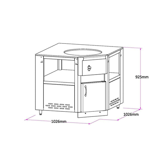 Kamado Corner Module | Deluxe Series