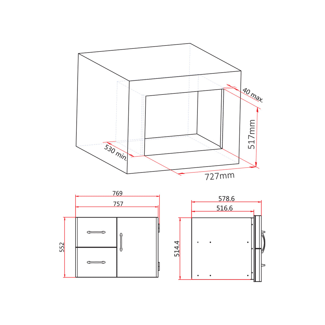 Door and Drawer Combo Unit | For In-Build